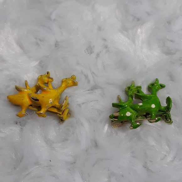 Vintage 4 Little Duckies Scatter Pins - Picture 5 of 7